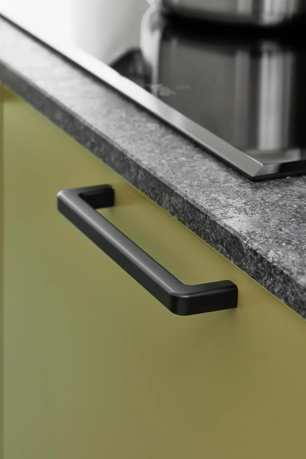 Matte Black "Mango" Drawer Pulls.