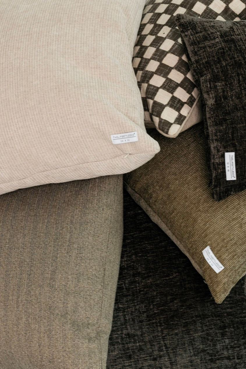 Carys Chenille Pillow - Deep Forest - 3 Sizes