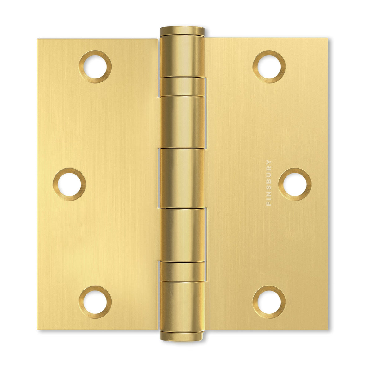 Matte Gold 3.5 x 3.5" NRP Steel Ball Bearing Hinge - Residential Door Hinge - 2 Pack.
