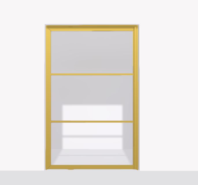 3 Panel Aluminum Porta Pivot Interior Door