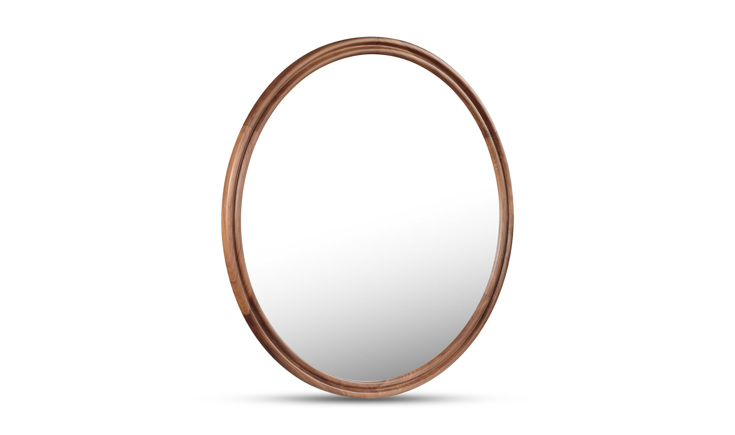 Alcott Large Round Mirror Walnut