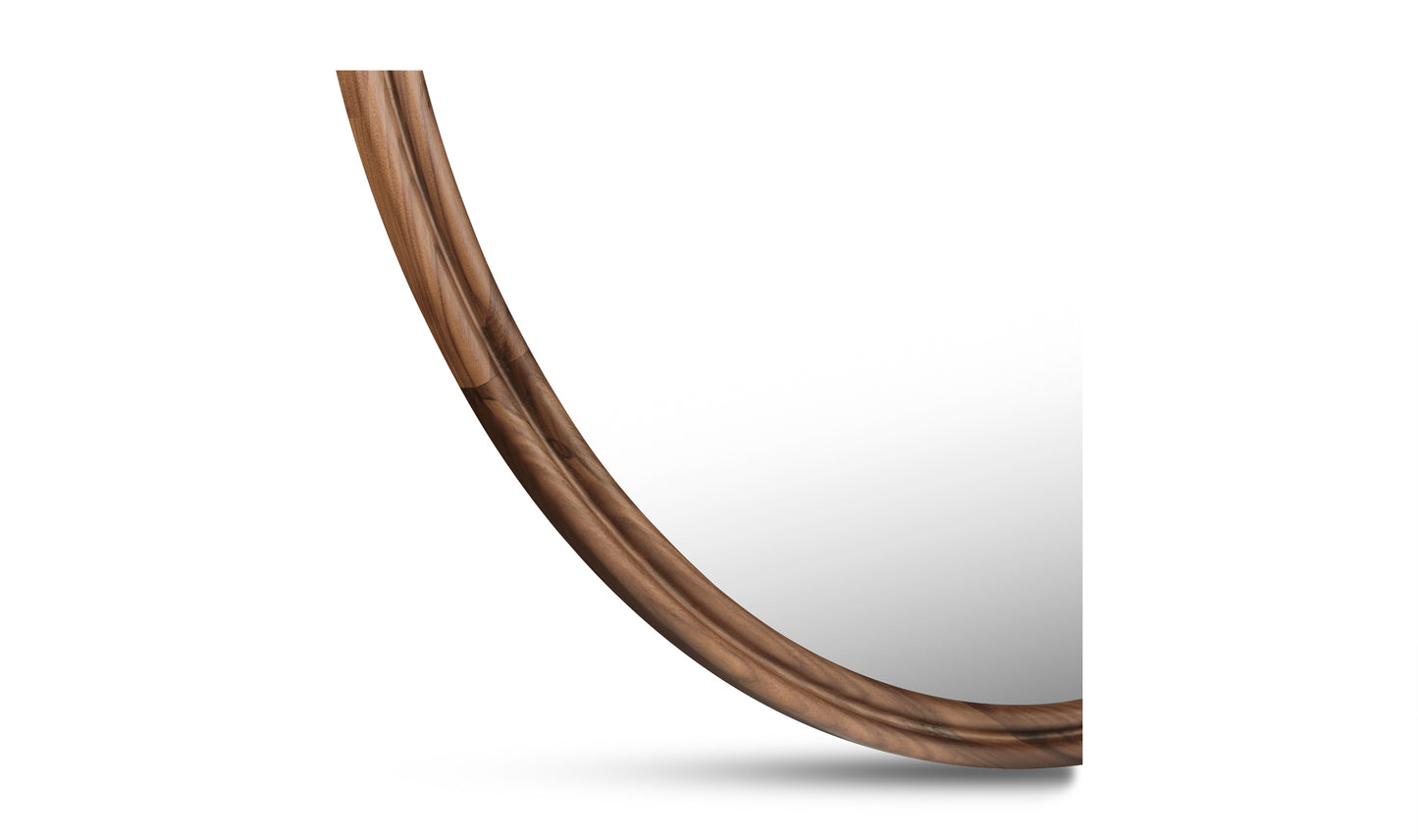 Alcott Large Round Mirror Walnut