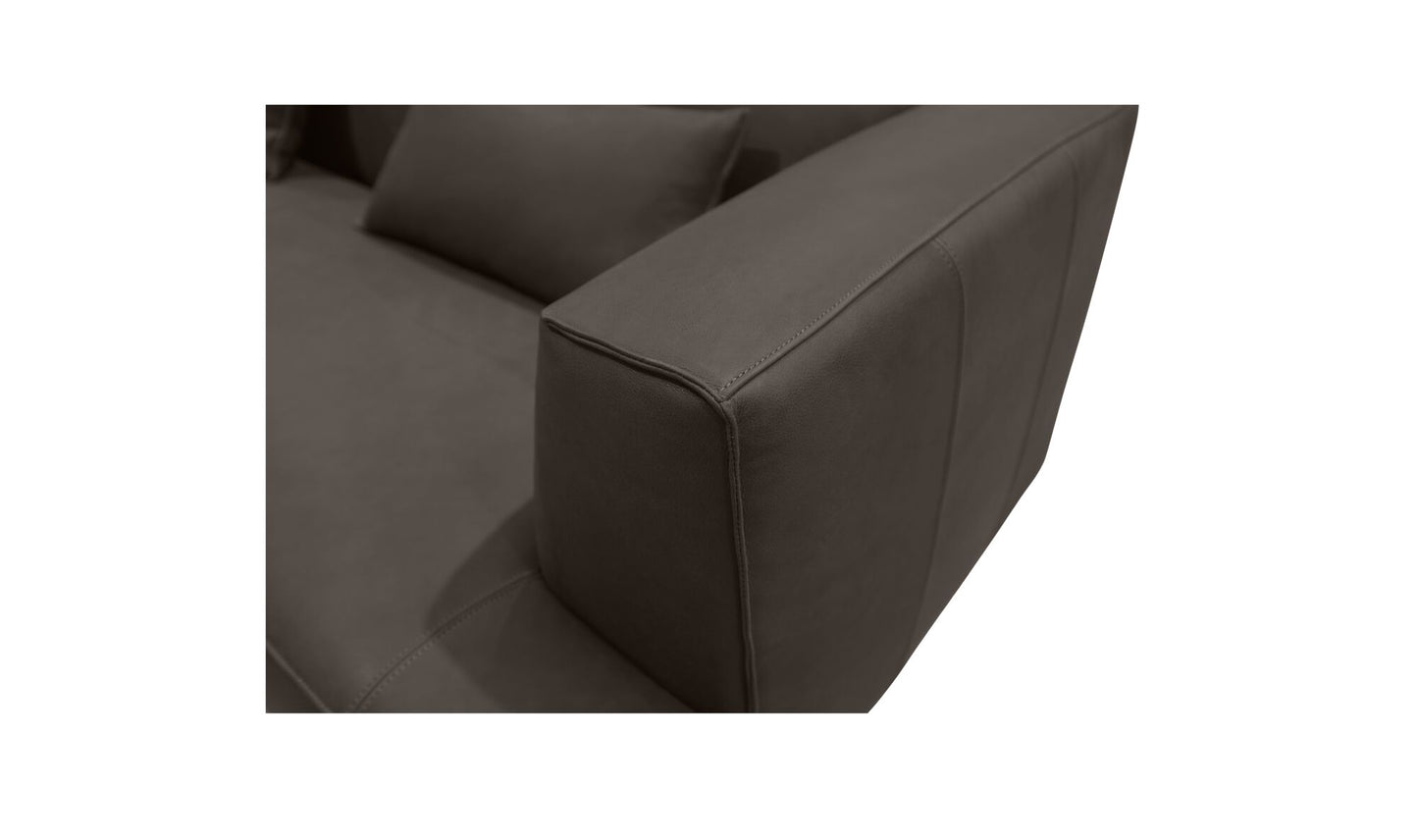 Clove L-Shaped Sectional Deep Brown