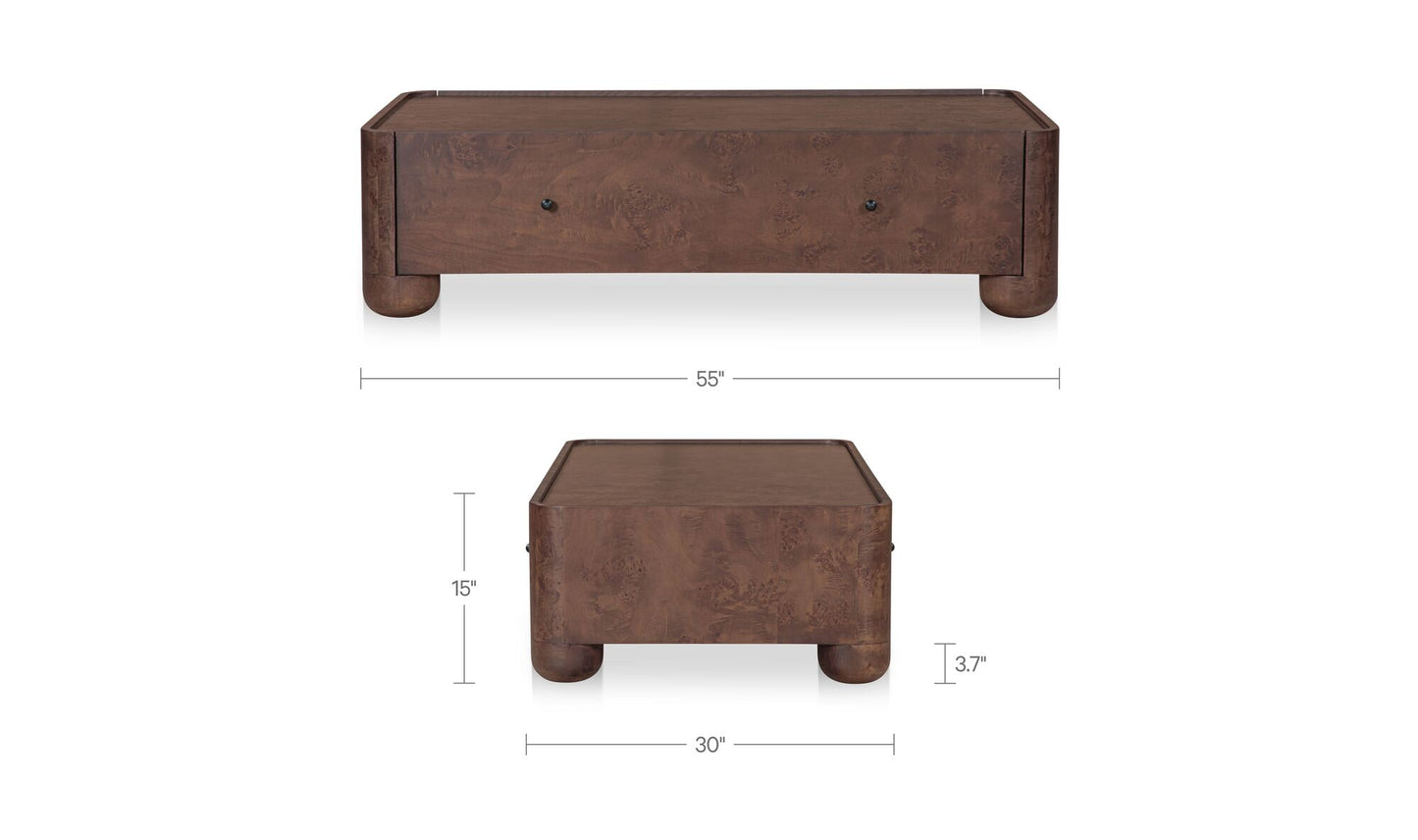 Gibson Coffee Table Burl.