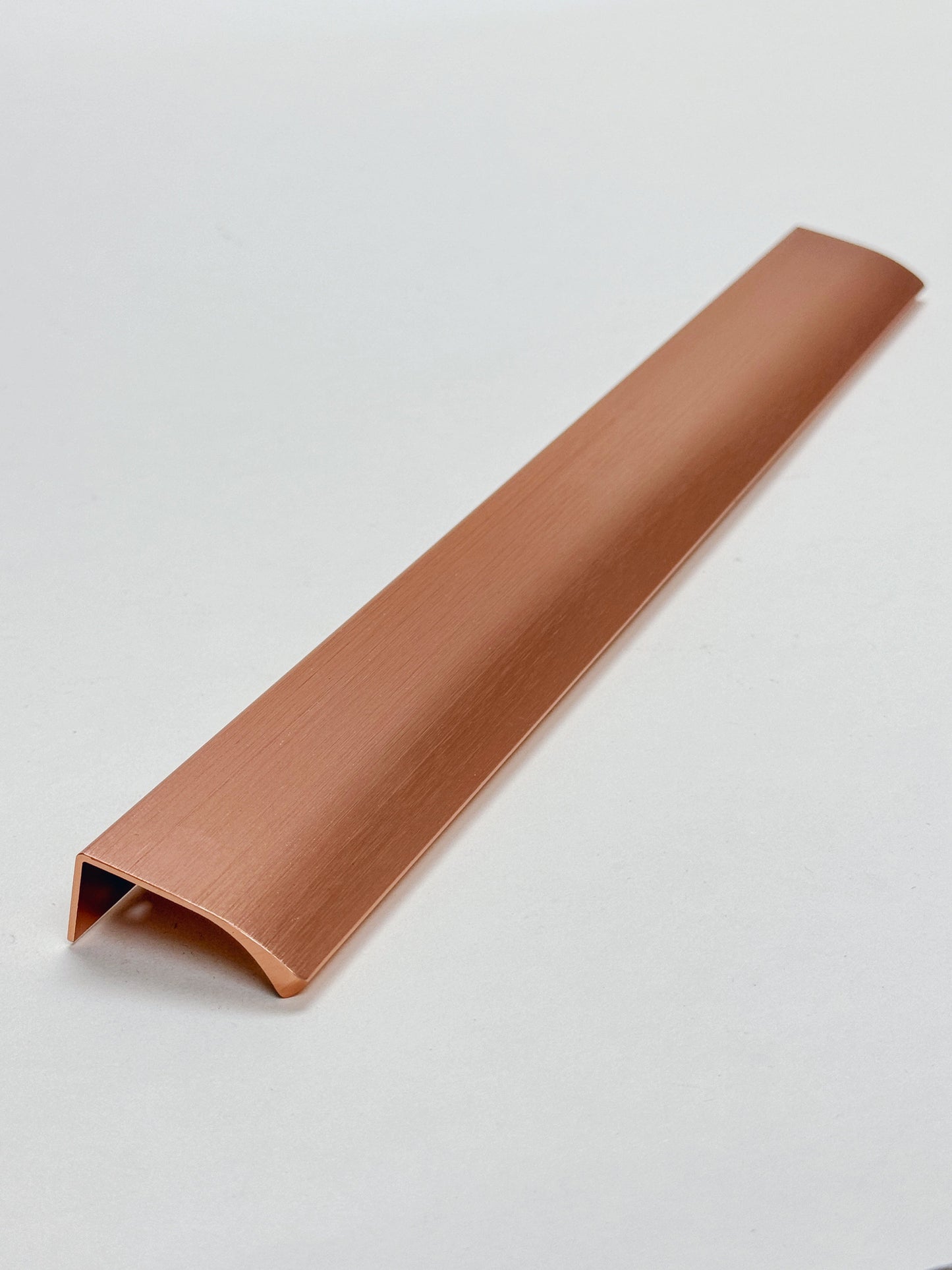 Tab Brushed Copper "Edge" Finger Drawer Pulls