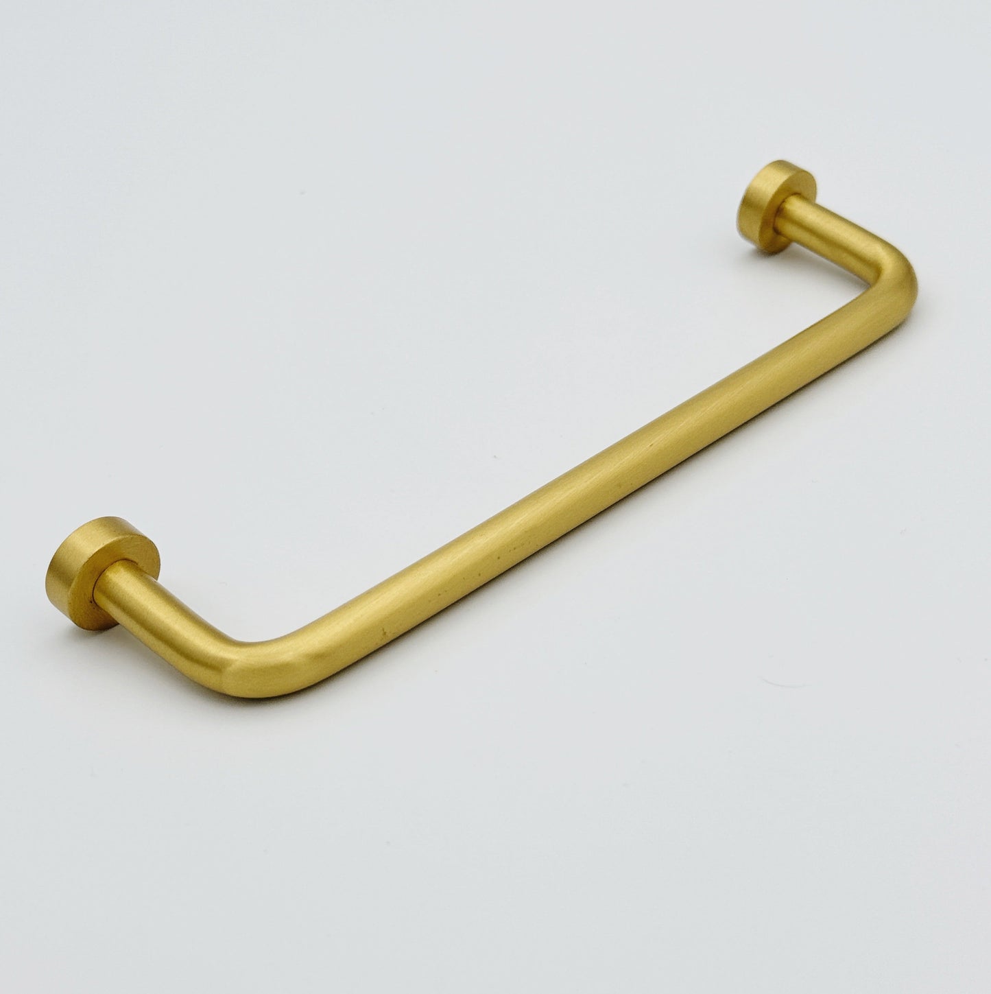 Brushed Brass "Lounge" Cabinet Knob and Wire Drawer Pulls
