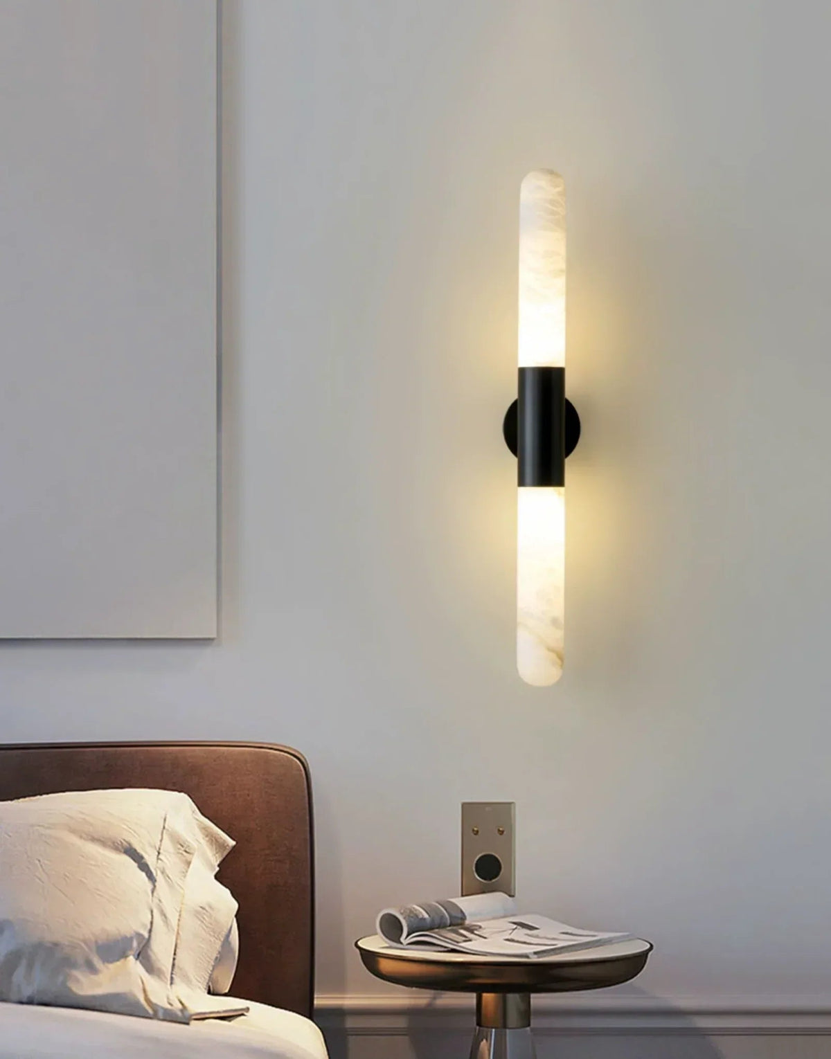 Aurevon Alabaster Linear Wall Sconce