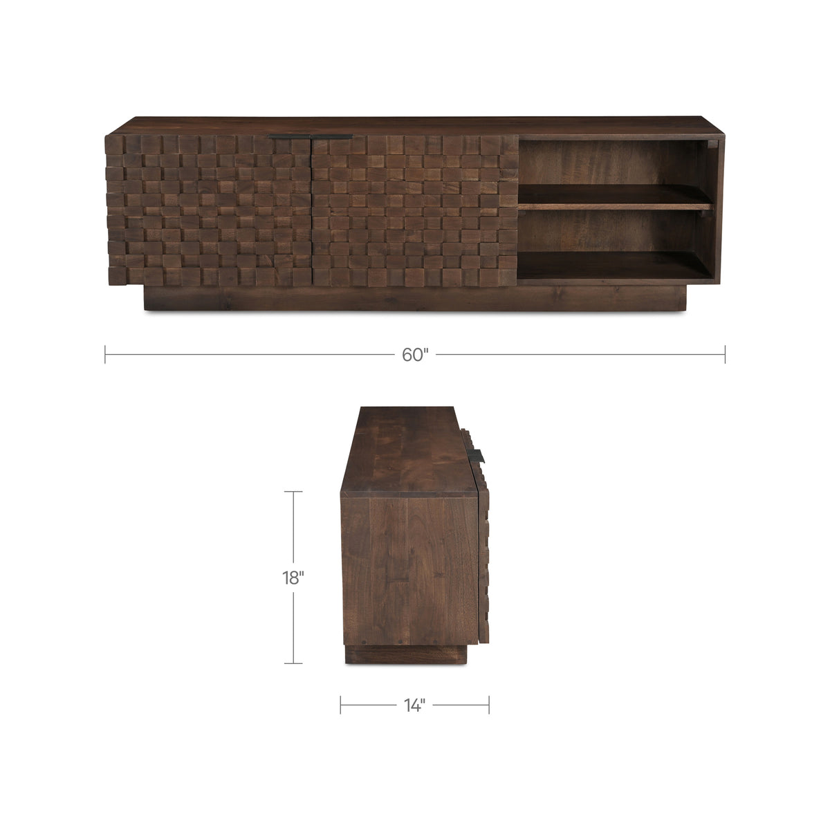 Easton Media Cabinet Brown image 14
