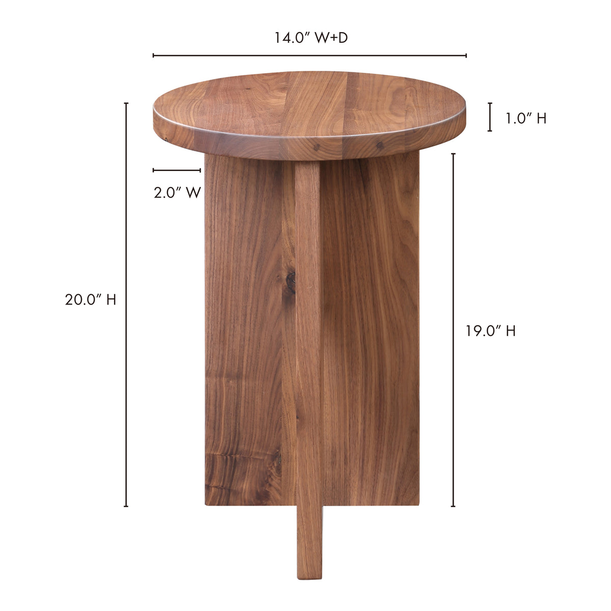 Grace Accent Table Walnut Brown - view 9