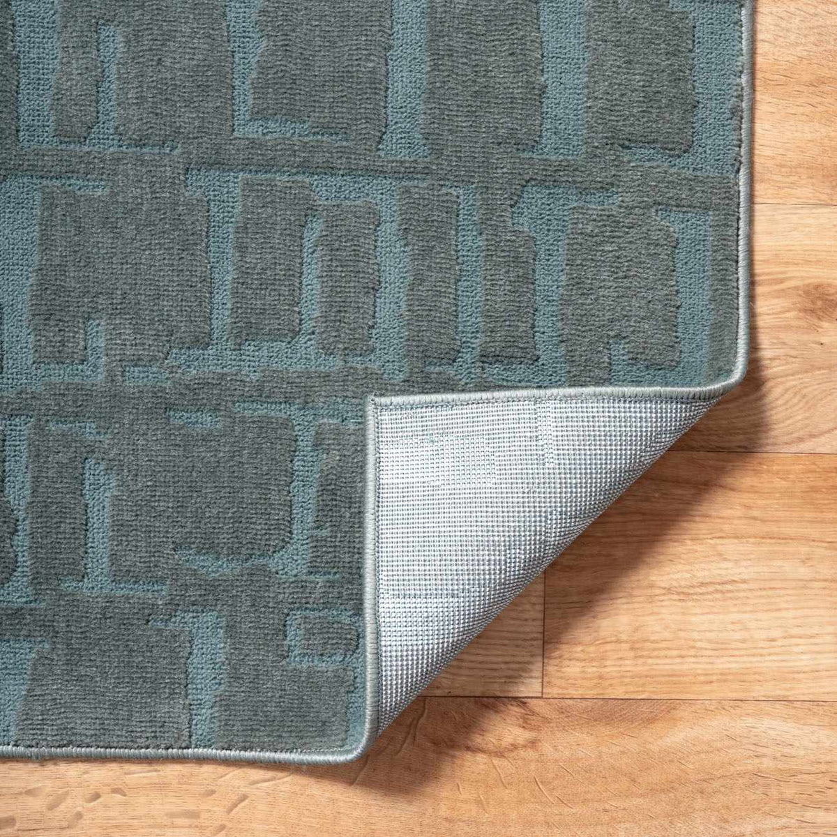 Dragan Teal Modern Washable Area Rug