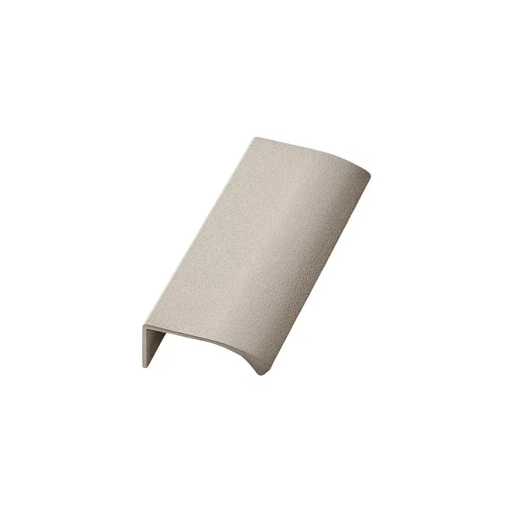Beige Textured "Edge Straight" Tab Drawer Pulls