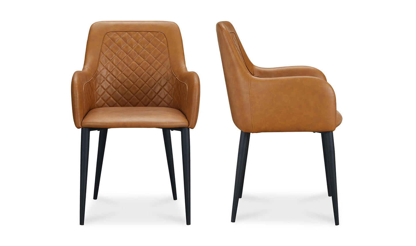 Cantata Dining Chair Tawny Vegan Leather - Set Of Two