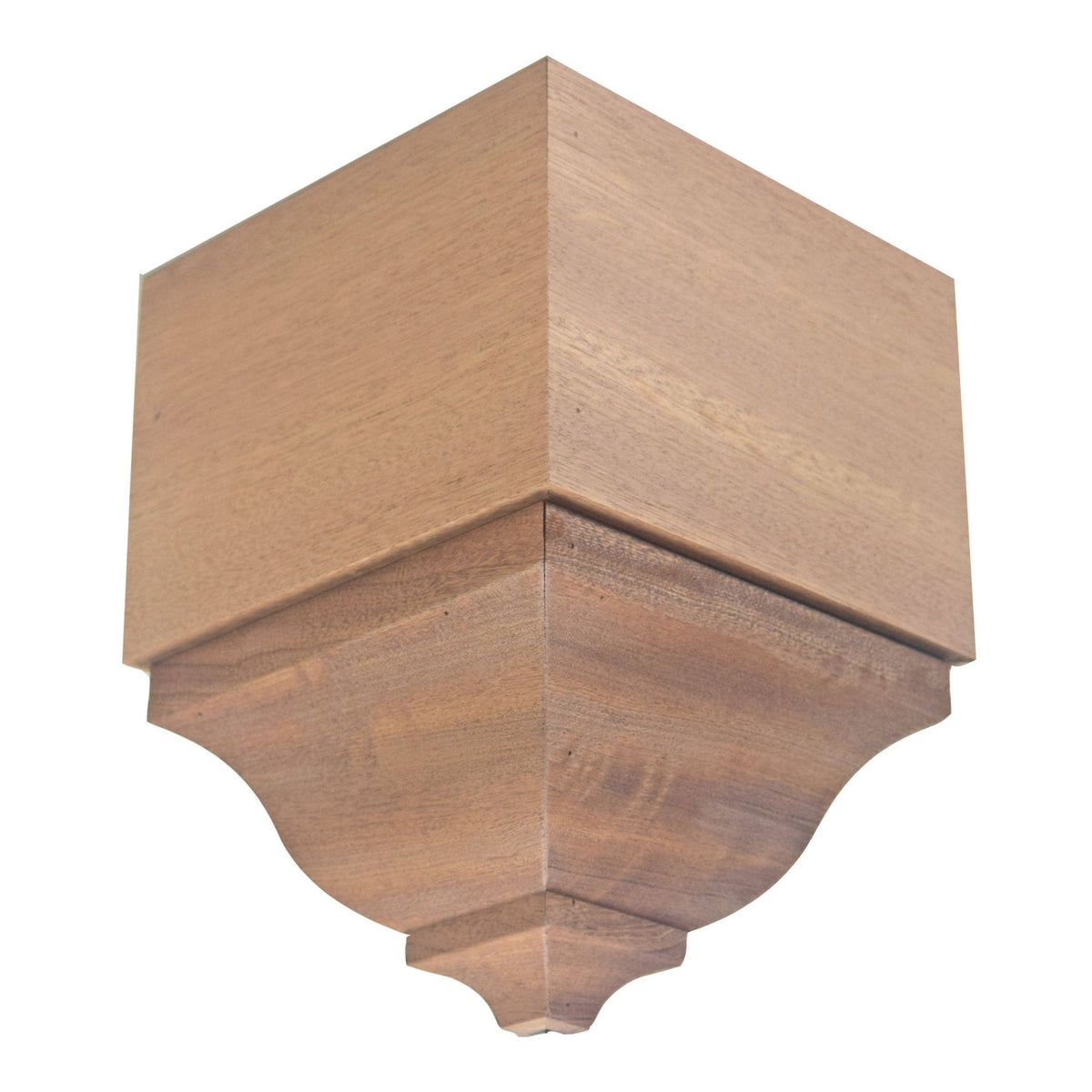 EWCR83 Crown Outside Corner Block 4-1/4" Tall x 3" deep 6" Face Unfinished.