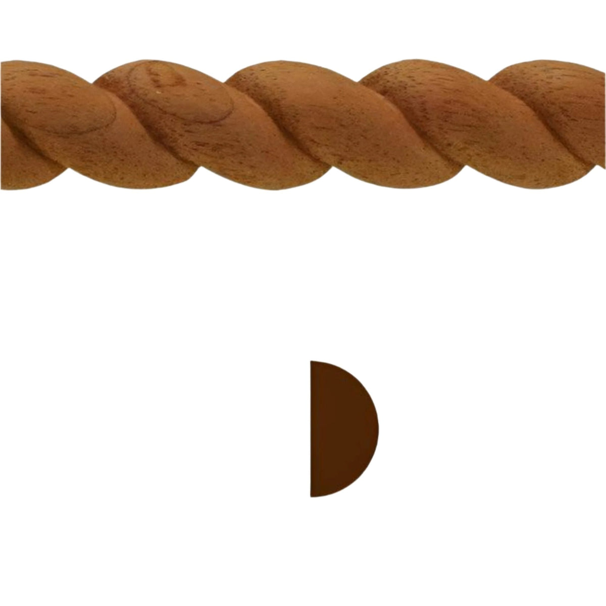 EWRM12 Rope Moulding 3/4" High x 3/8" Trim. Unfinished.