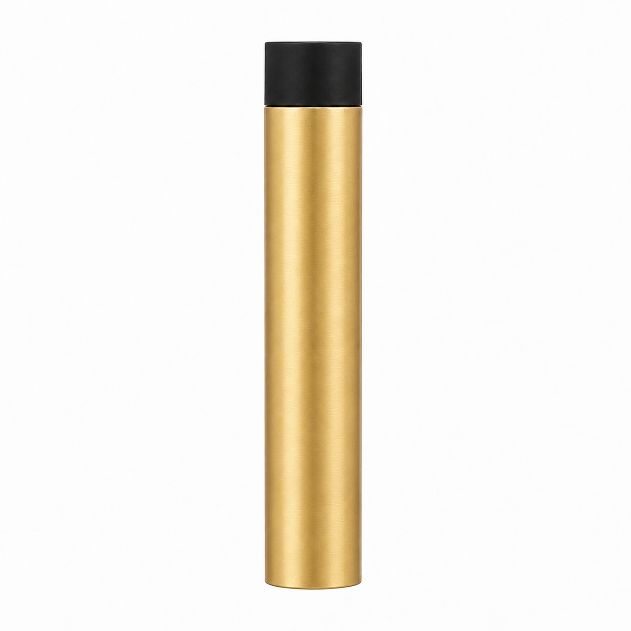 3" Wall-Mount Round Post Door Stop – Solid Brass, Residential Grade, Satin Brass (US4).