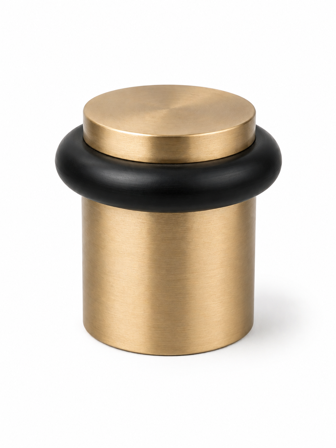 Heavy Duty Solid Brass Floor Door Stop Low Profile 1-3/4" Satin Brass Finish (US4).