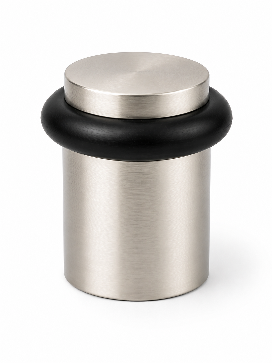 Heavy Duty Solid Brass Floor Door Stop Low Profile 1-3/4" Satin Nickel Finish (US15).