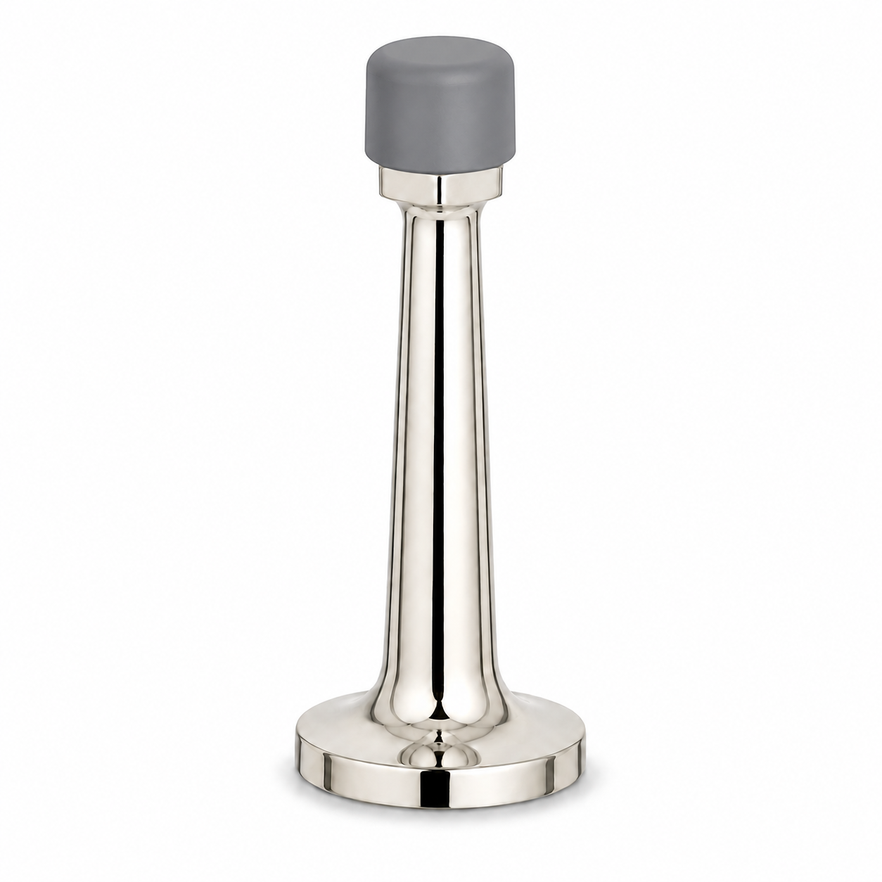 3″ Wall-Mount Door Stop – Solid Brass, Residential Grade, Polished Nickel (US14).