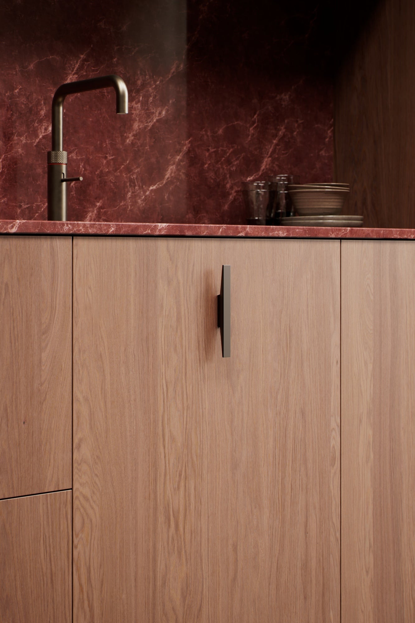 Dark Bronze "Facet" Drawer Pulls