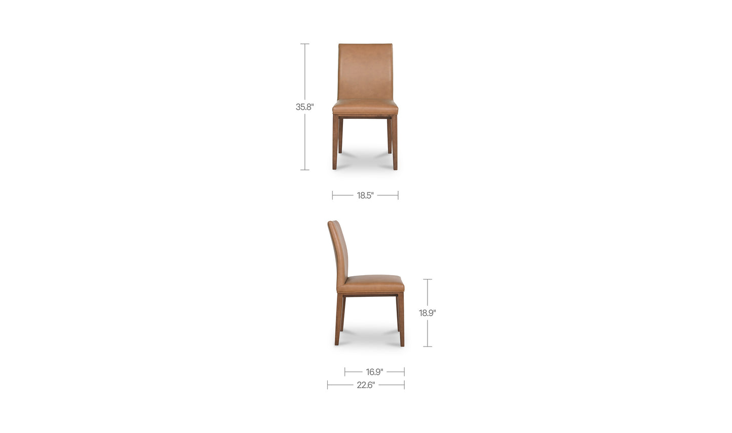 Frankie Dining Chair Tan Leather-Set Of Two