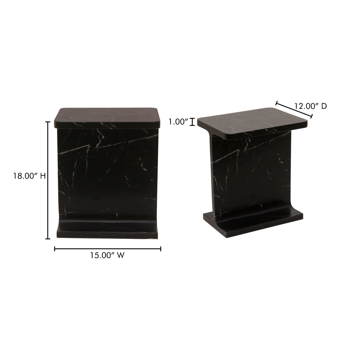 Tullia Accent Table Black - view 10