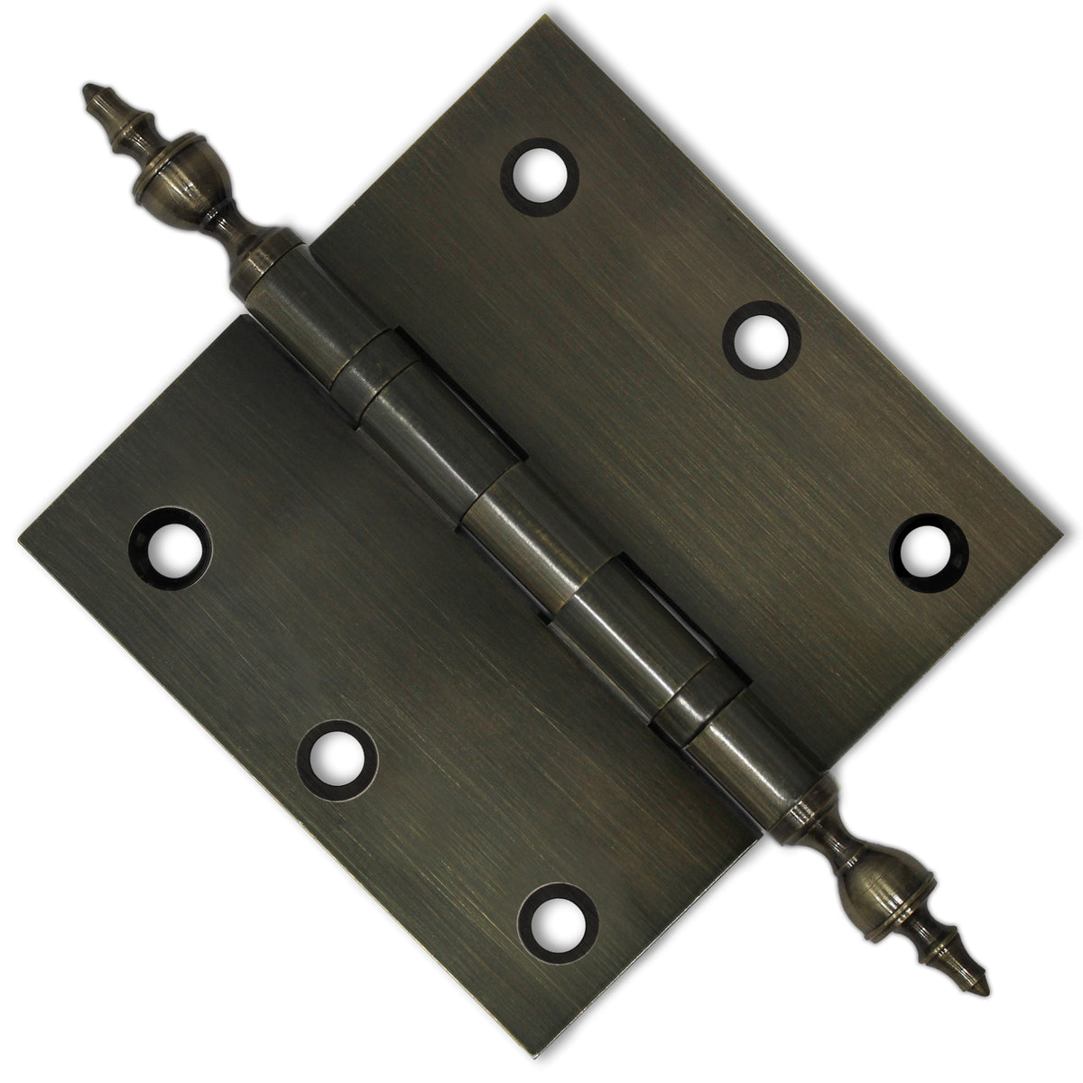 3.5 x 3.5 Inch Solid Brass Ball Bearing Door Hinge - Antique Brass.