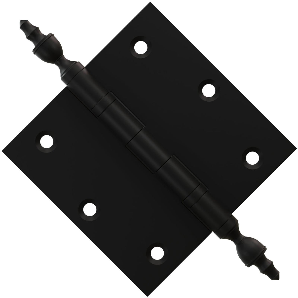 3x3 Inch Solid Brass Ball Bearing Door Hinge - Flat Black.
