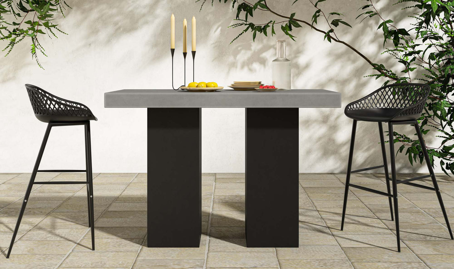 Lithic Outdoor Bar Table Grey.
