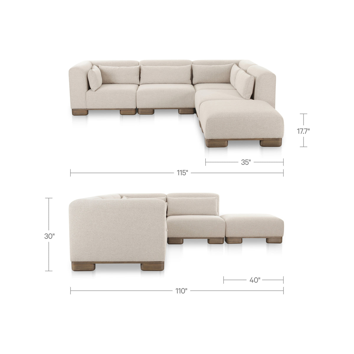 June Dream Modular Sectional Oatmeal view 10