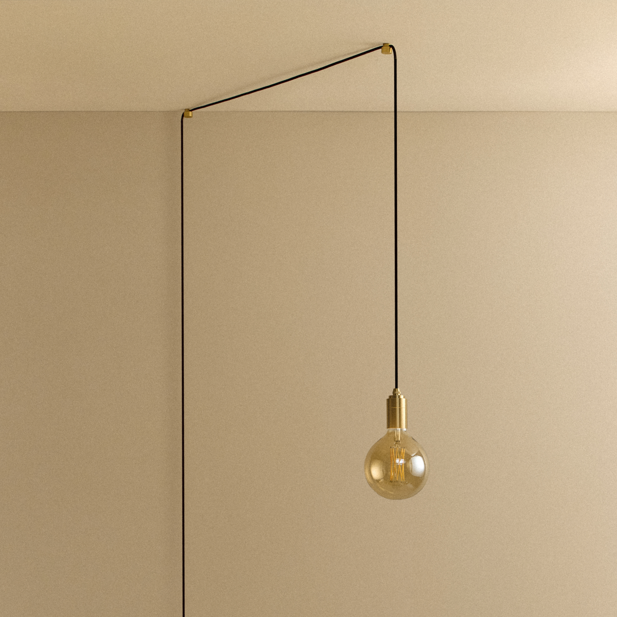 Gaia Plug-In Pendant in Brass.