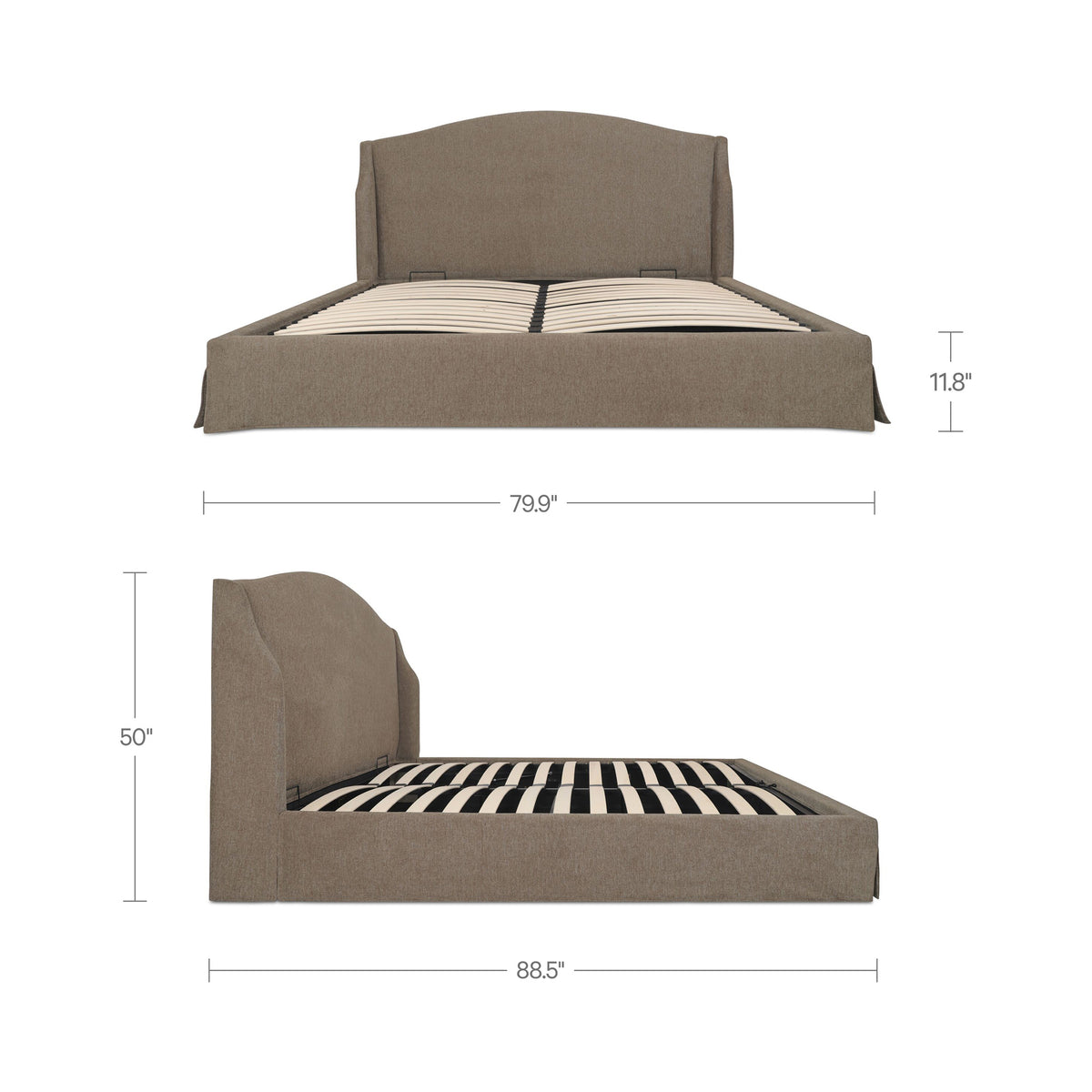 Weston King Storage Bed Brown image 7