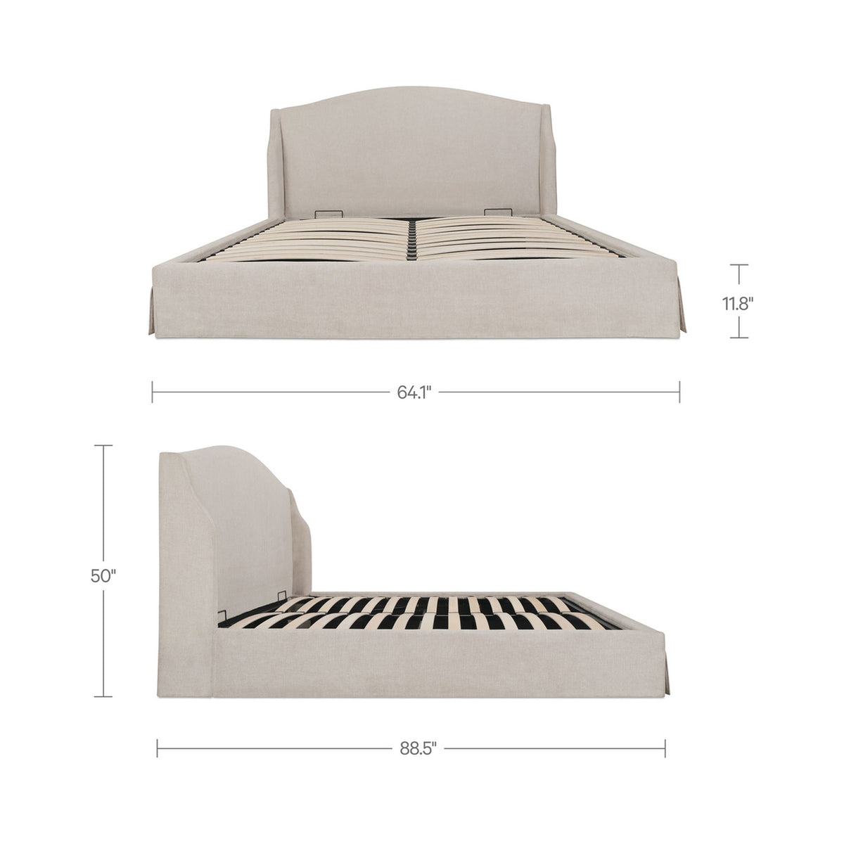 Weston Queen Storage Bed Cream image 8