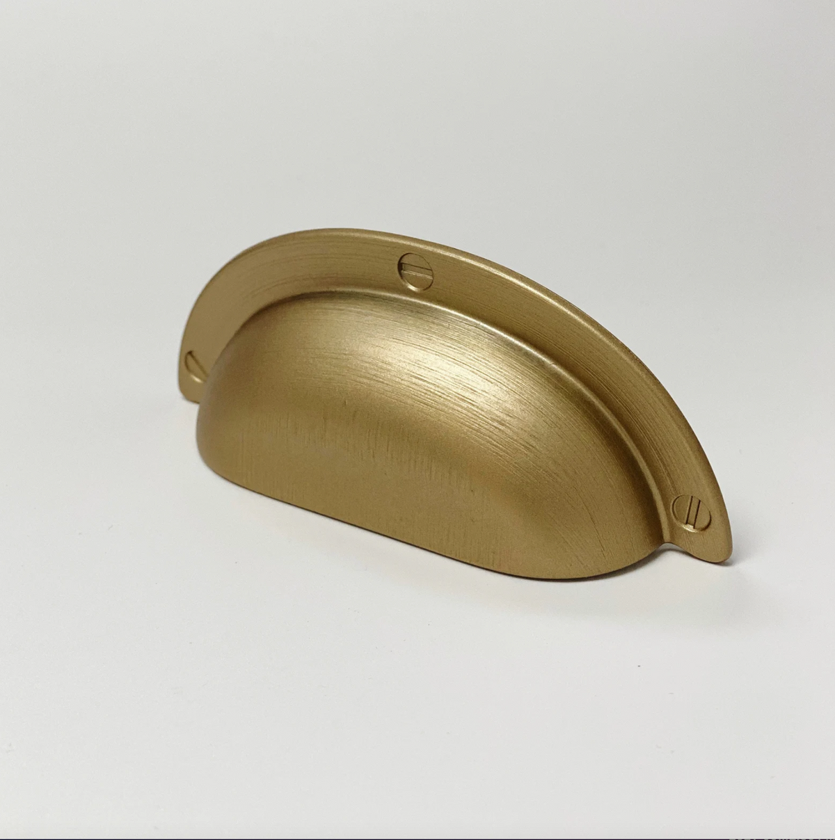 Round "Capri" Brushed Gold Cup Drawer Pull, Ring Pull or Cabinet Knob.