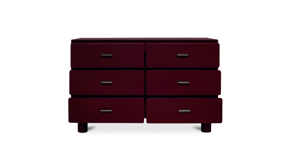 Jolene 6 Drawer Dresser Deep Red