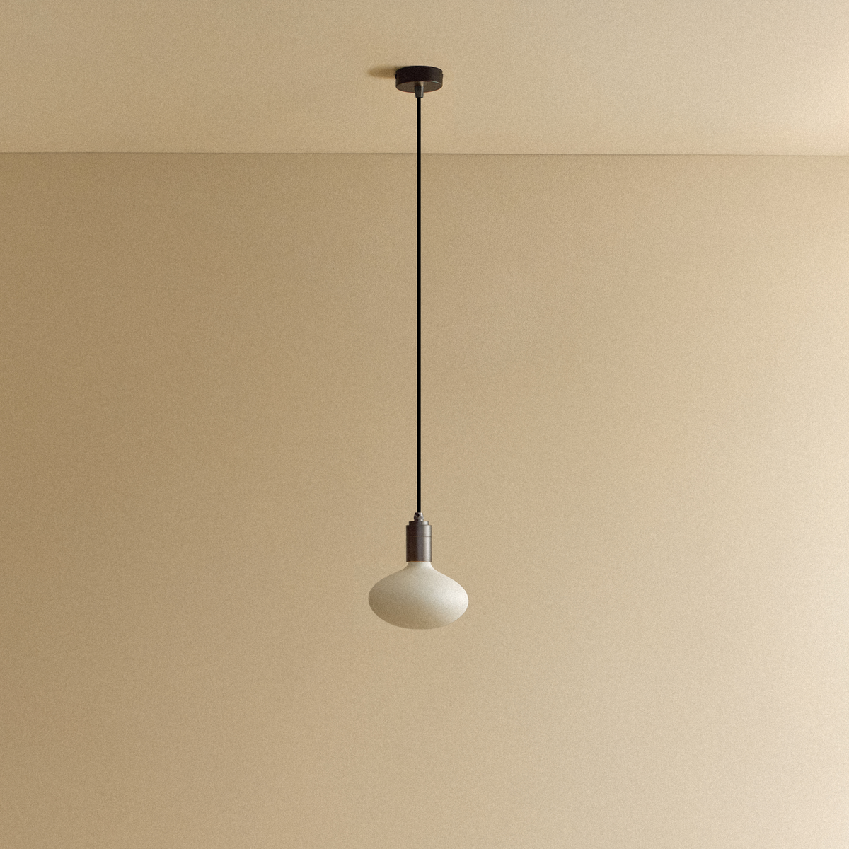 Oval Pendant Light in Graphite.