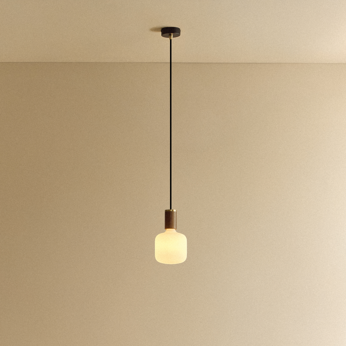 Oblo Pendant Light in Walnut