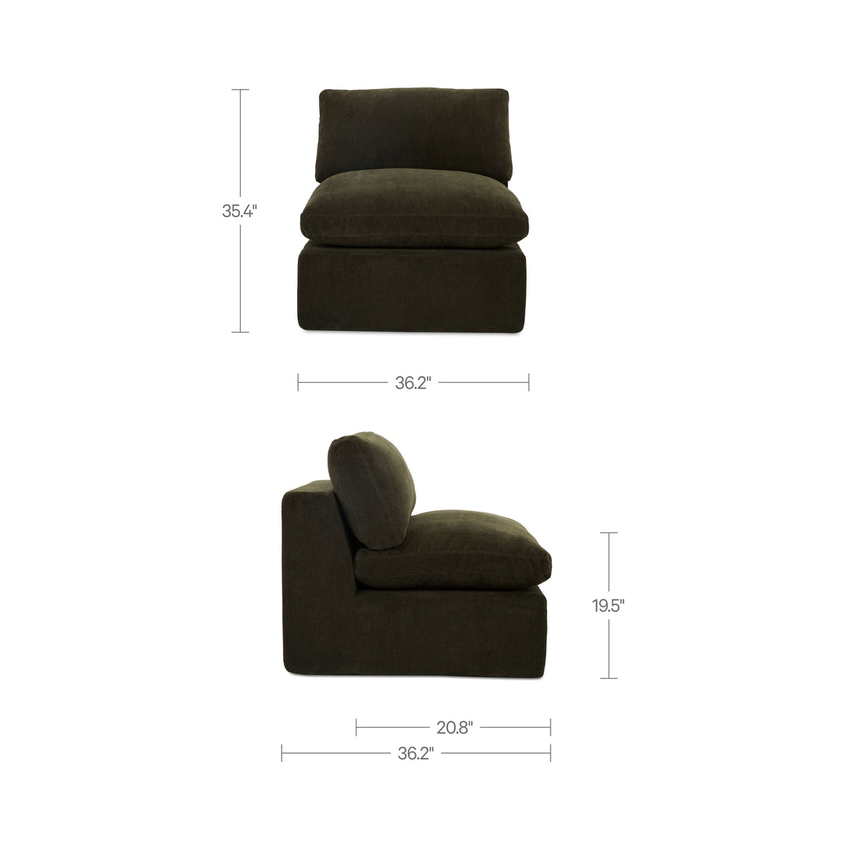 Cates Slipper Chair Dark Green - image 9