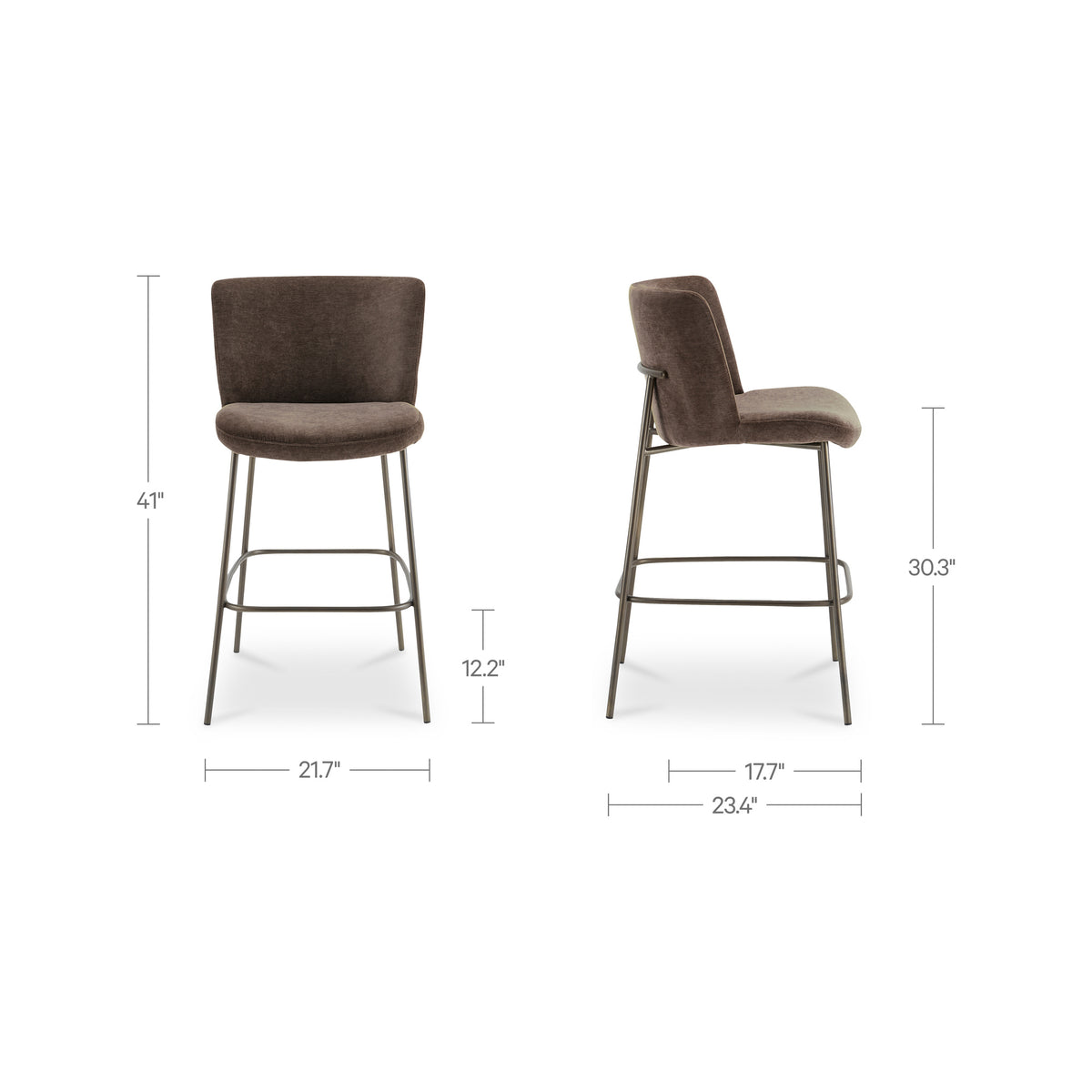 Early Bar Stool Dark Brown view 8