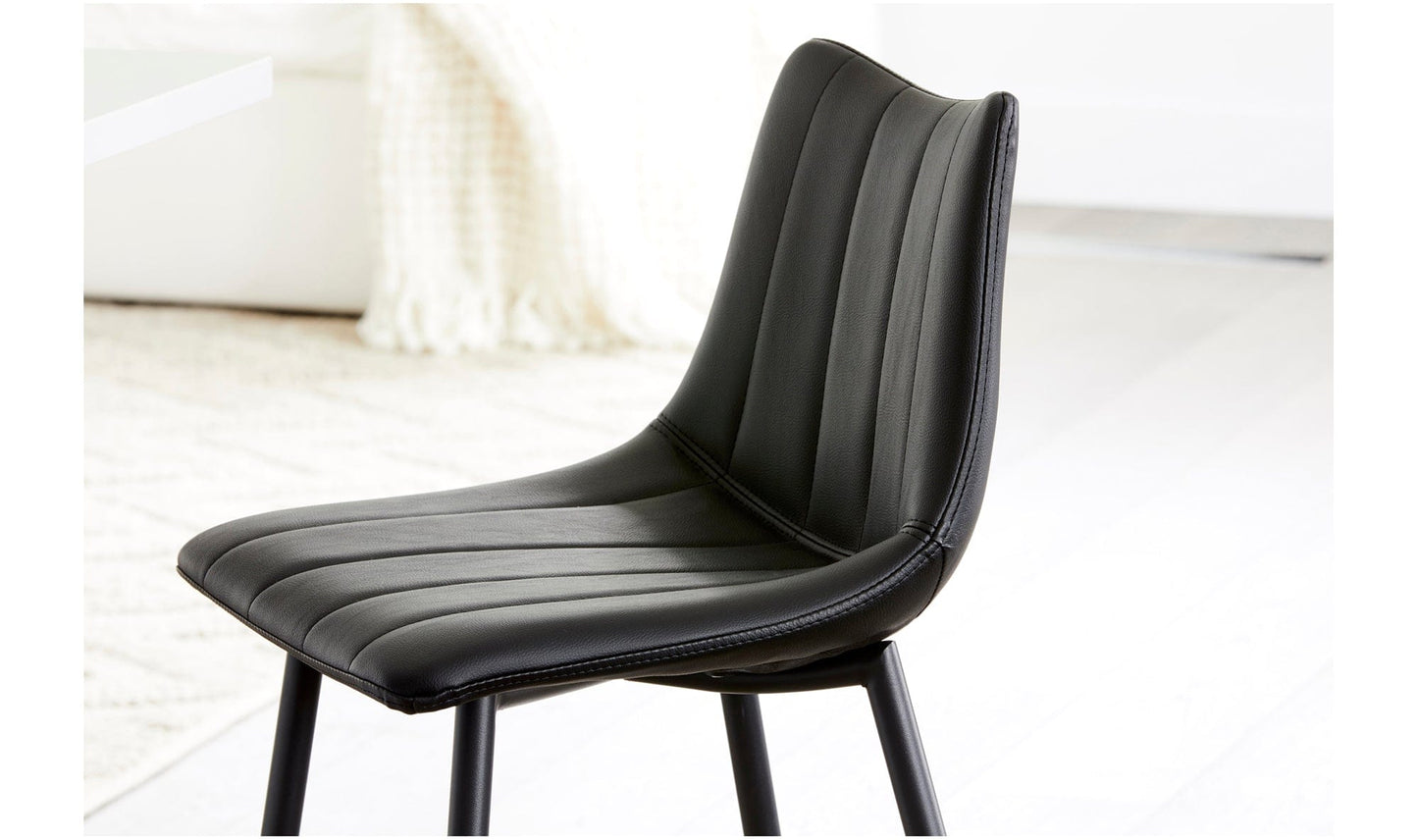 The Carpentry Shop Co. ALIBI COUNTER STOOL MATTE BLACK-M2 ALIBI COUNTER STOOL MATTE BLACK-M2