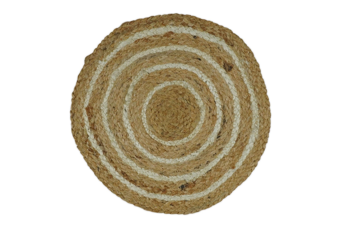The Rug Decor Area Rug 1x1 Swatch 100% ALL NATURAL FIBER HAND BRAIDED BOHO ROUND JUTE RUG 100% ALL NATURAL FIBER HAND BRAIDED BOHO ROUND JUTE RUG