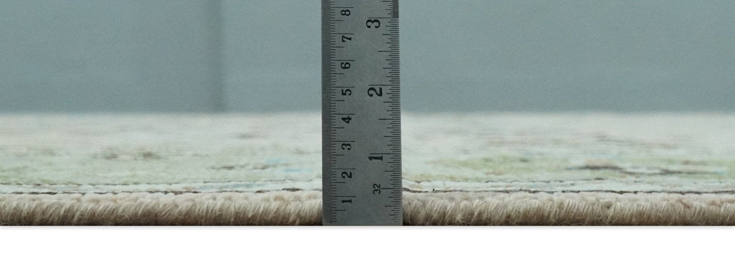 The Rug Decor Area Rug Antique Style floral Hand knotted Peach Pink and Green Custom Made Wool Area Rug Antique Style floral Hand knotted Peach Pink and Green Custom Made Wool Area Rug