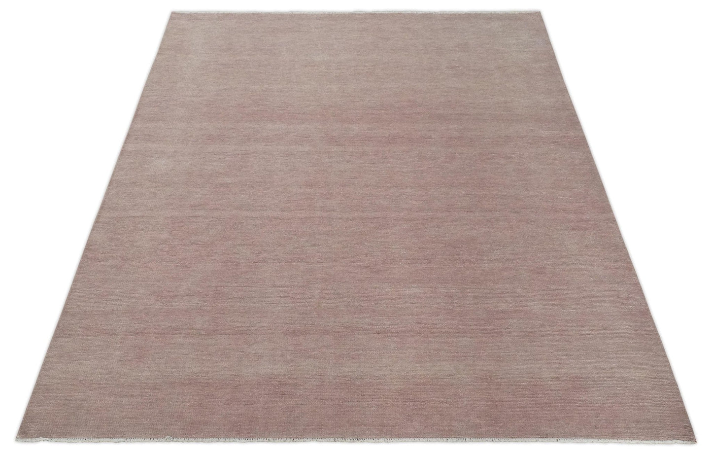 The Rug Decor Area Rug Contemporary Custom Made Modern Solid Peach Hand knotted Wool Area Rug Contemporary Custom Made Modern Solid Peach Hand knotted Wool Area Rug