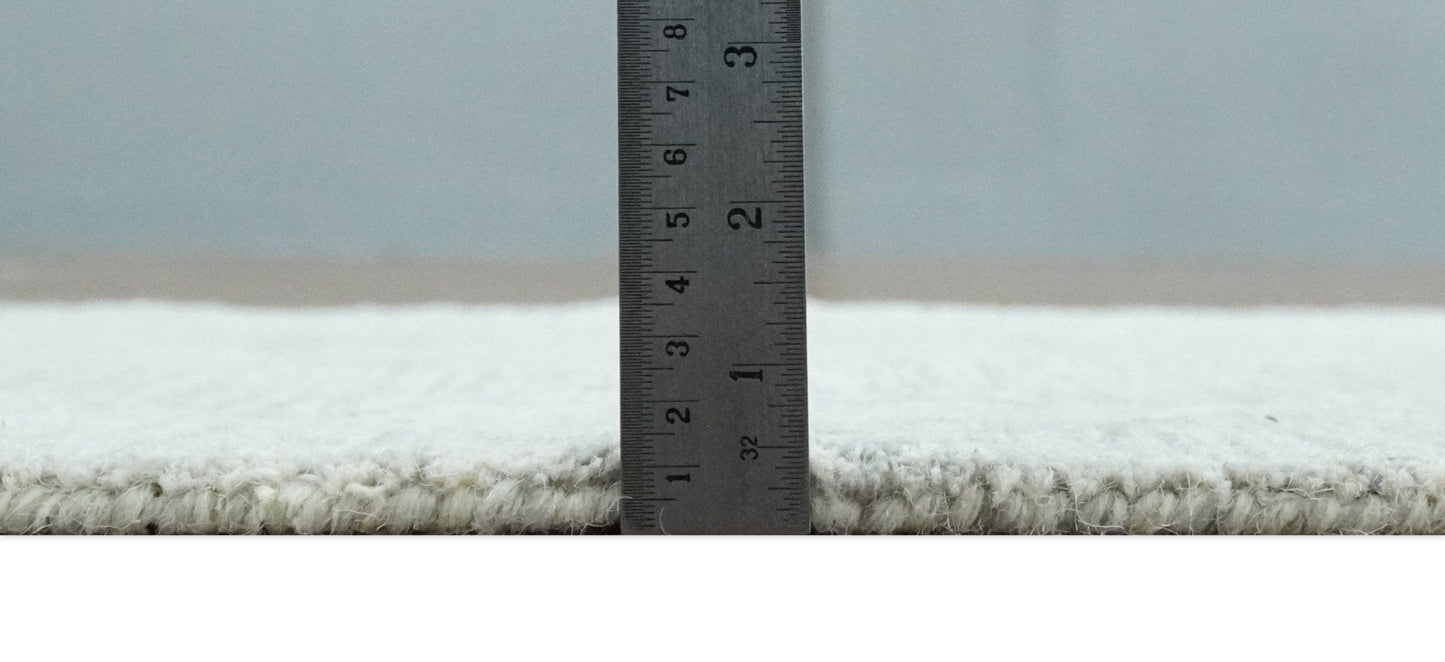 The Rug Decor Area Rug Custom Made Ivory and Silver Modern Geometric Hand Tufted Natural Wool Area Rug Custom Made Ivory and Silver Modern Geometric Hand Tufted Natural Wool Area Rug