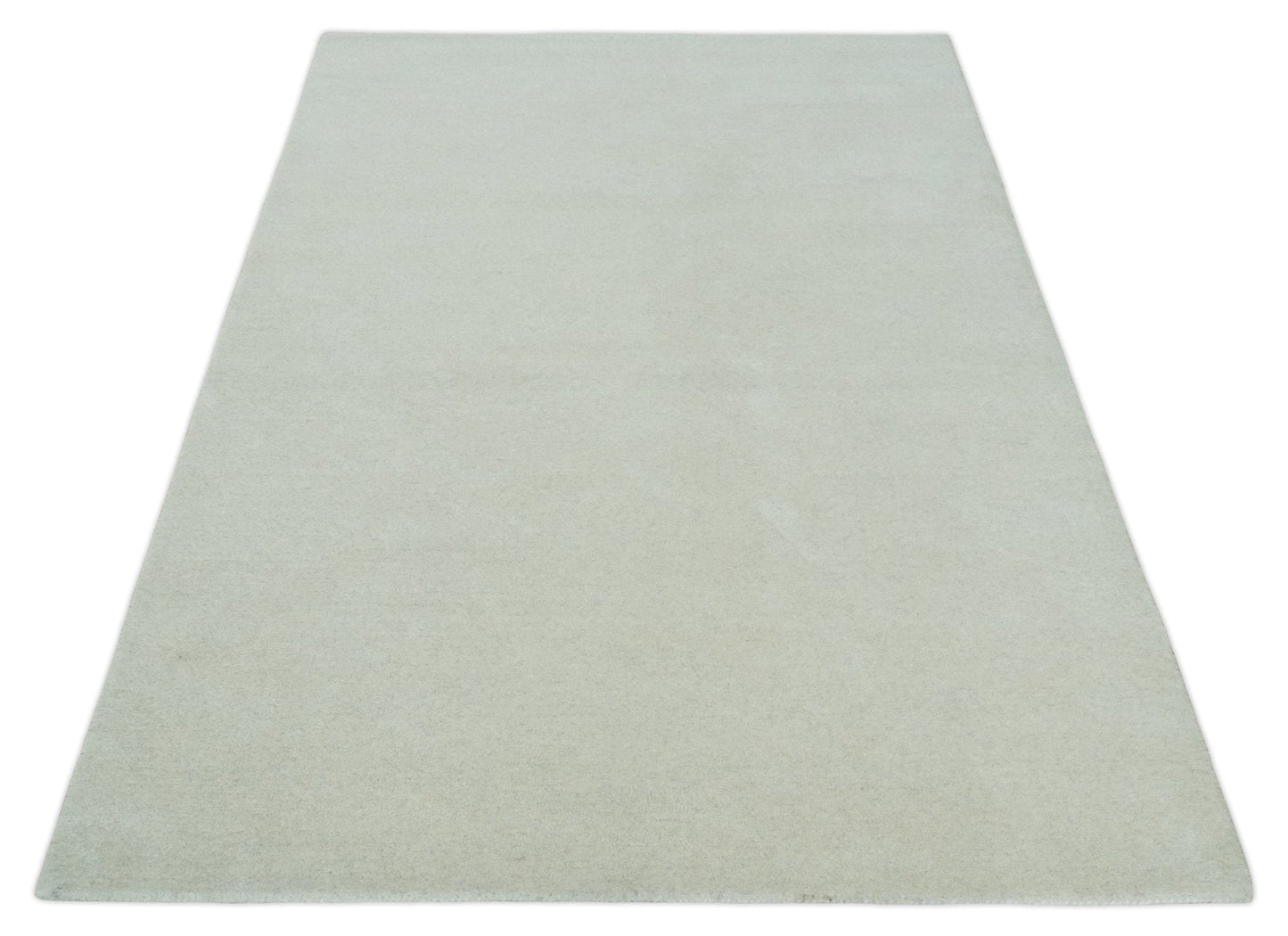 The Rug Decor Area Rug Custom Made Solid Ivory White Hand Tufted Layering Rug Custom Made Solid Ivory White Hand Tufted Layering Rug