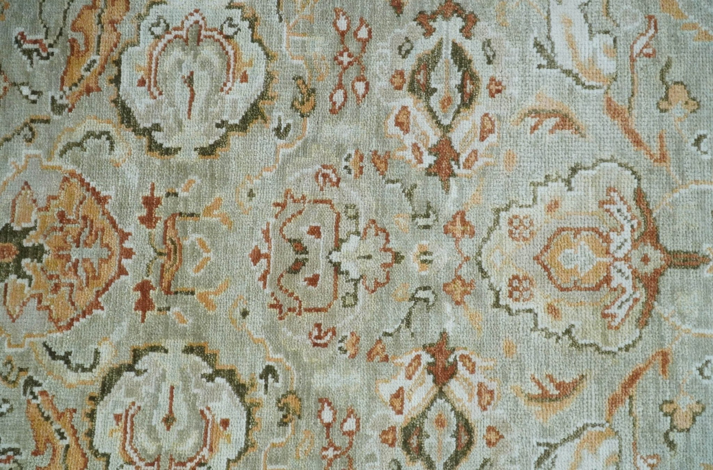 The Rug Decor Area Rug Hand Knotted Antique Peach and Beige Traditional Oushak Custom Made Wool Area Rug Hand Knotted Antique Peach and Beige Traditional Oushak Custom Made Wool Area Rug
