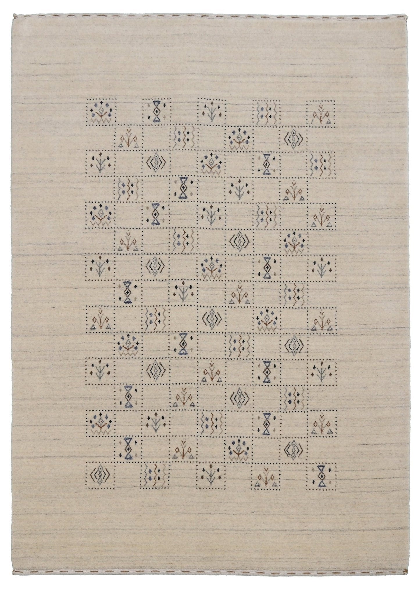 Beige Tribal Design Hand Loomed Wool Area Rug