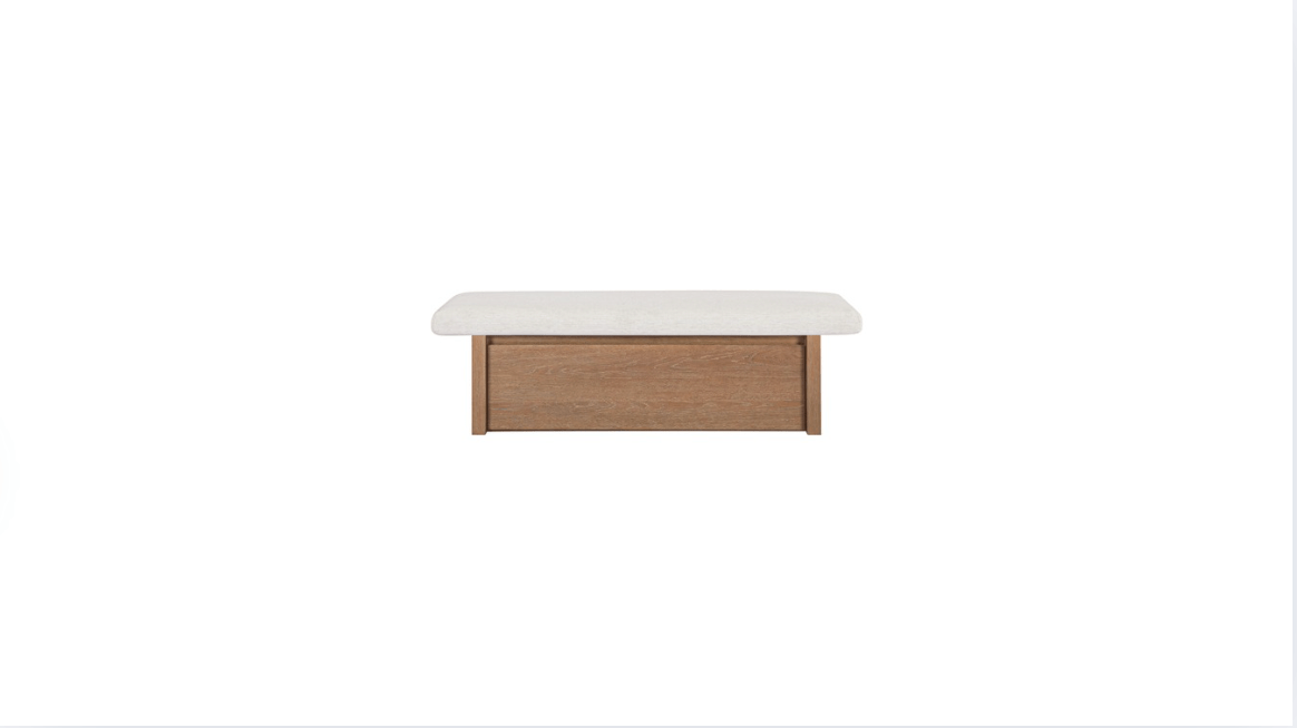 Moe's Home Collection Bench Cream Gemma Storage Bench Gemma Storage Bench