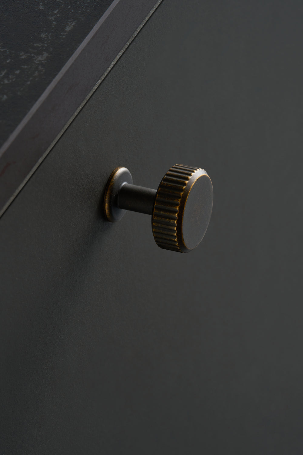 Dark Rubbed Bronze "Villa" Fluted Cabinet Knobs and Pulls