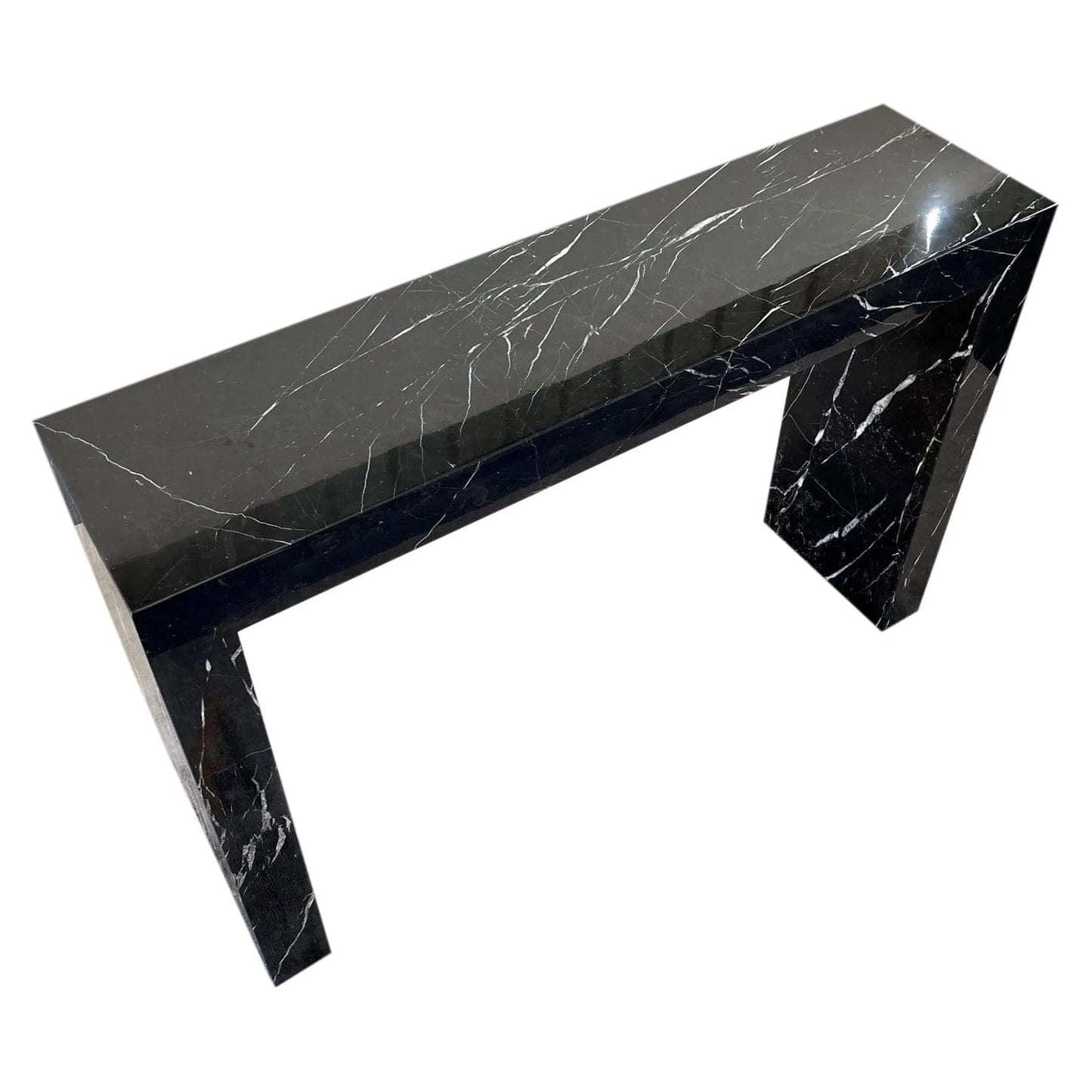 Villohome | Online Flooring Shop Consoles Toros Black Marble Rectangular Console Polished (W)12" (L)40" (H)30" Toros Black Marble Rectangular Console Polished (W)12" (L)40" (H)30"