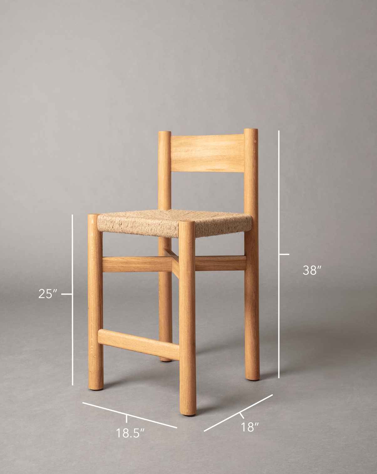 House of Leon Counter Stools Nonna Counter Stool - White Oak Nonna Counter Stool - White Oak